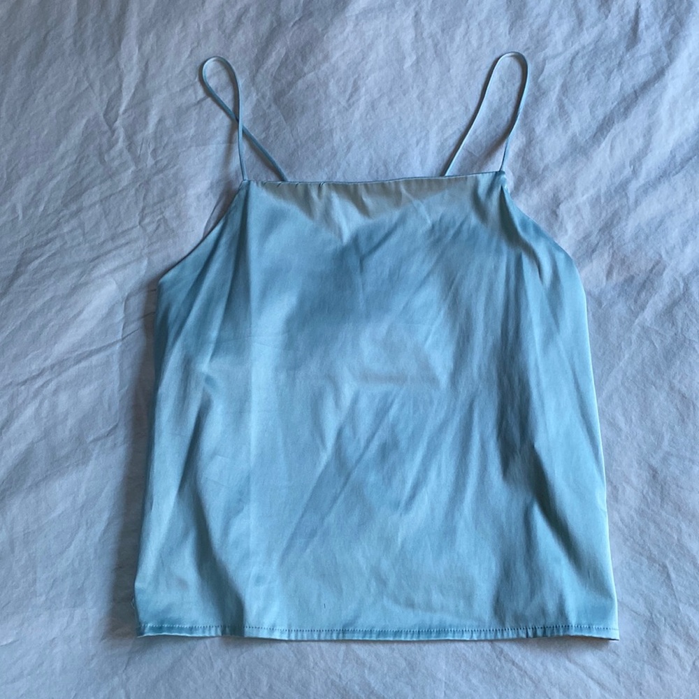 Zara teal camisole top